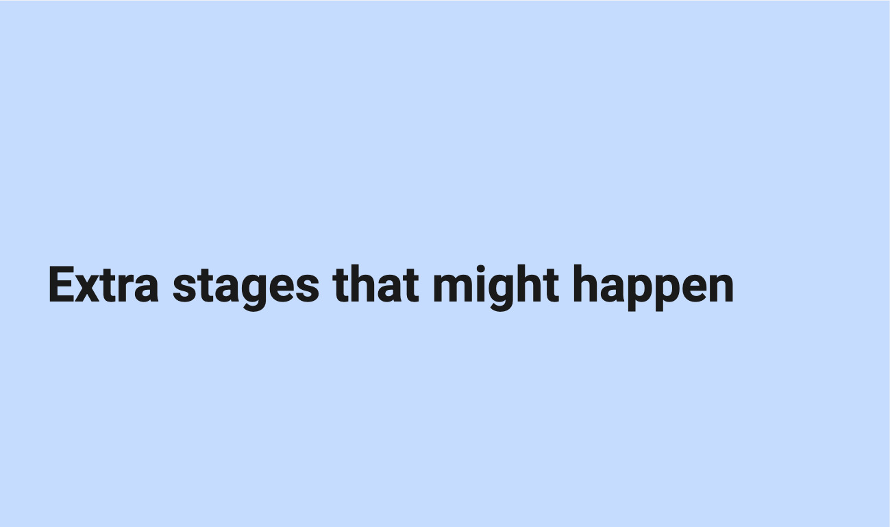 mini section slide saying:extra stage that might happen